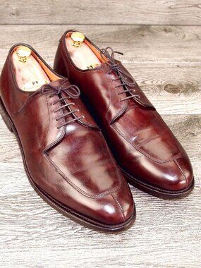 Allen Edmonds DELRAY Split Toe Blucher 11.5 EEE Wide Brown * add $15 new Trees